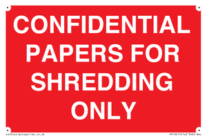 CONFIDENTIAL PAPERS FOR SHREDDING ONLY